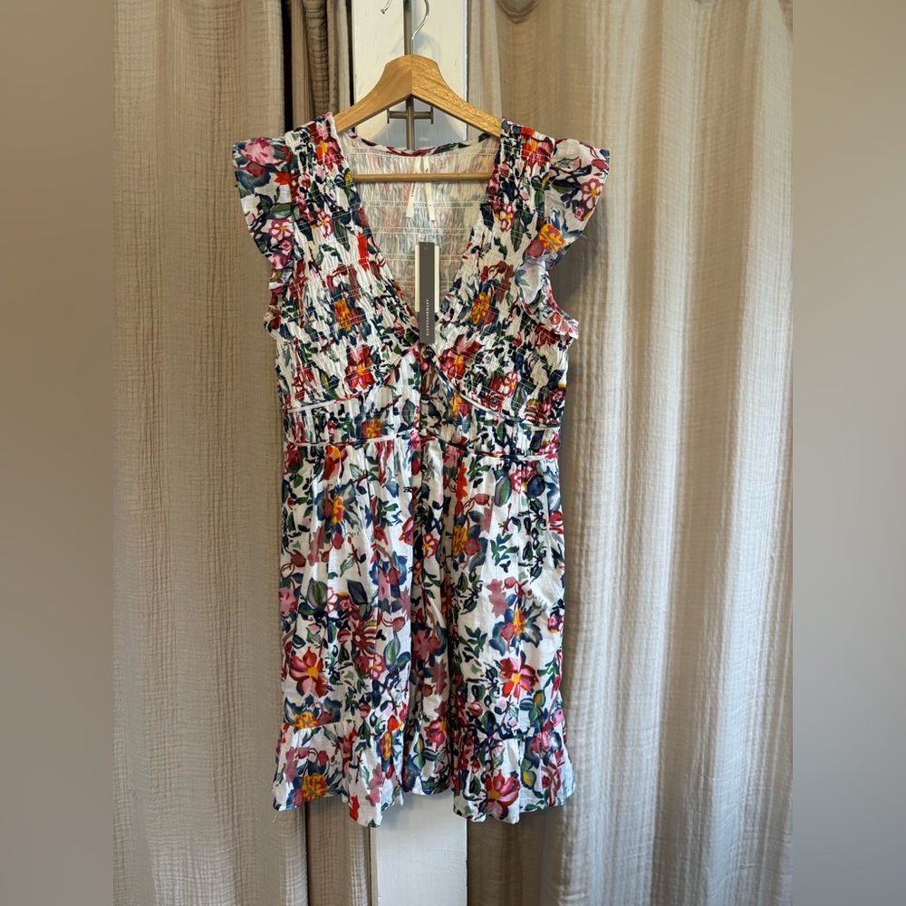 NWT Anthropologie Floral 100% Cotton Dress- S